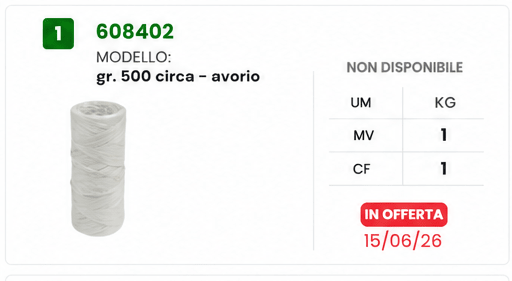 Rafia sintetica a gomitolo - ELETTROFER