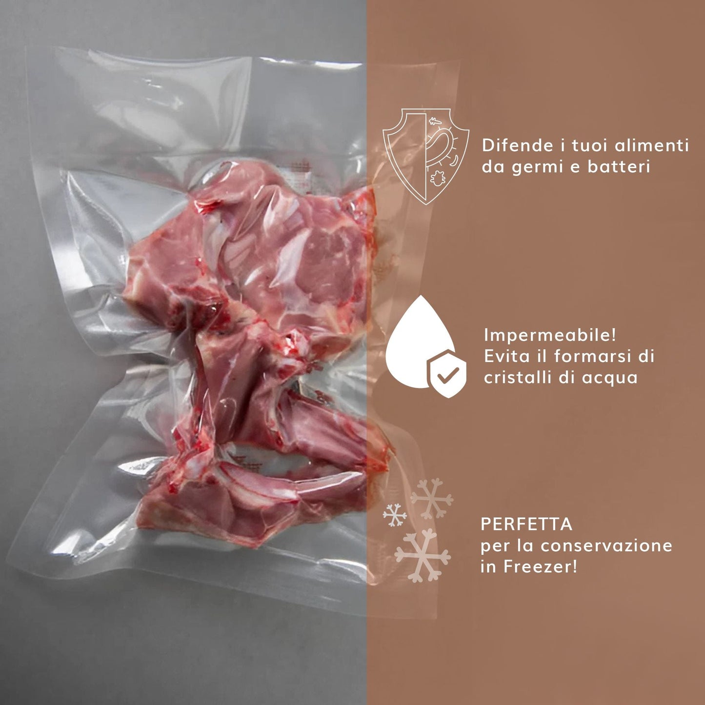 SACCHETTI SOTTOVUOTO GROFFATI PER ALIMENTI - ELETTROFER