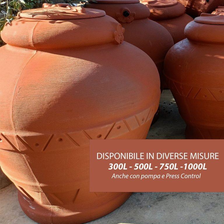 SERBATOIO ACQUA TERRACOTTA EFFETTO VASO ANTICO - ELETTROFER