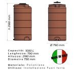 SERBATOIO ACQUA VERTICALE CILINDRICO - ELETTROFER