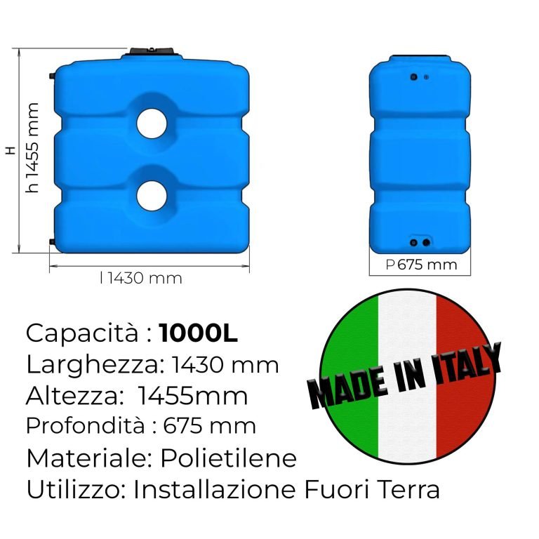SERBATOIO CISTERNA VERTICALE FORATO - ELETTROFER