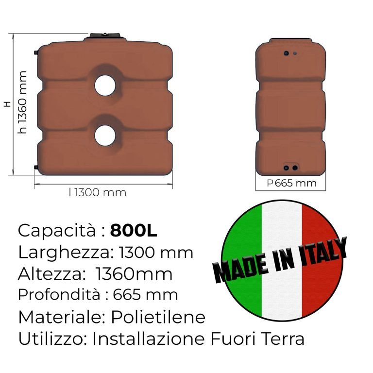 SERBATOIO CISTERNA VERTICALE FORATO - ELETTROFER