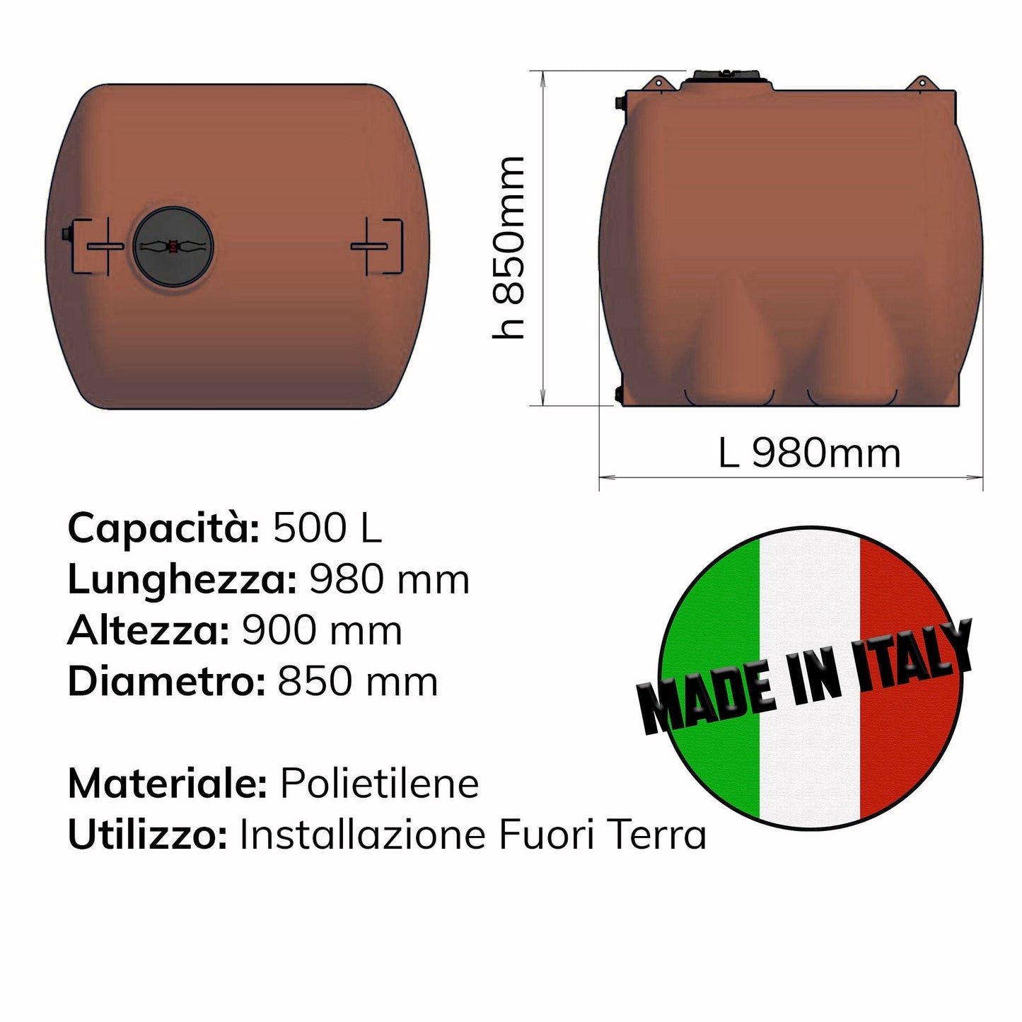 SERBATOIO IN POLIETILENE - ELETTROFER