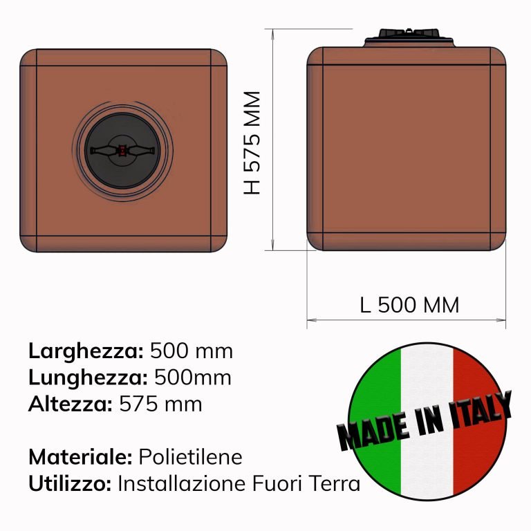 SERBATOIO RETTANGOLARE IN POLIETILENE - ELETTROFER