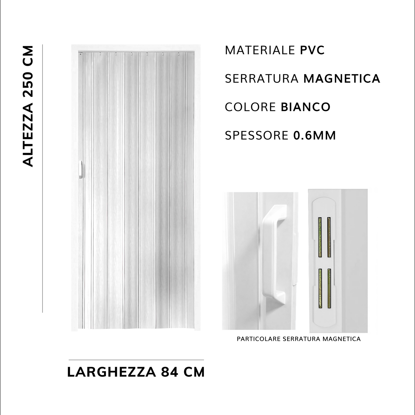 PORTA A SOFFIETTO MAGNETICA DA INTERNO