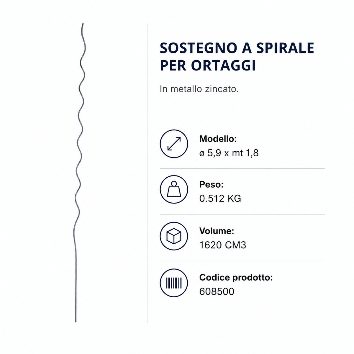 Sostegno a spirale per ortaggi - LIF - ELETTROFER