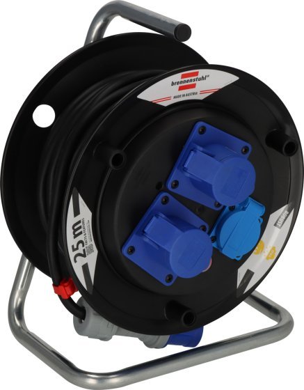 TAMBURO AVVOLGICAVO CEE 25 M H07RN - F 3G2,5 nero - ELETTROFER