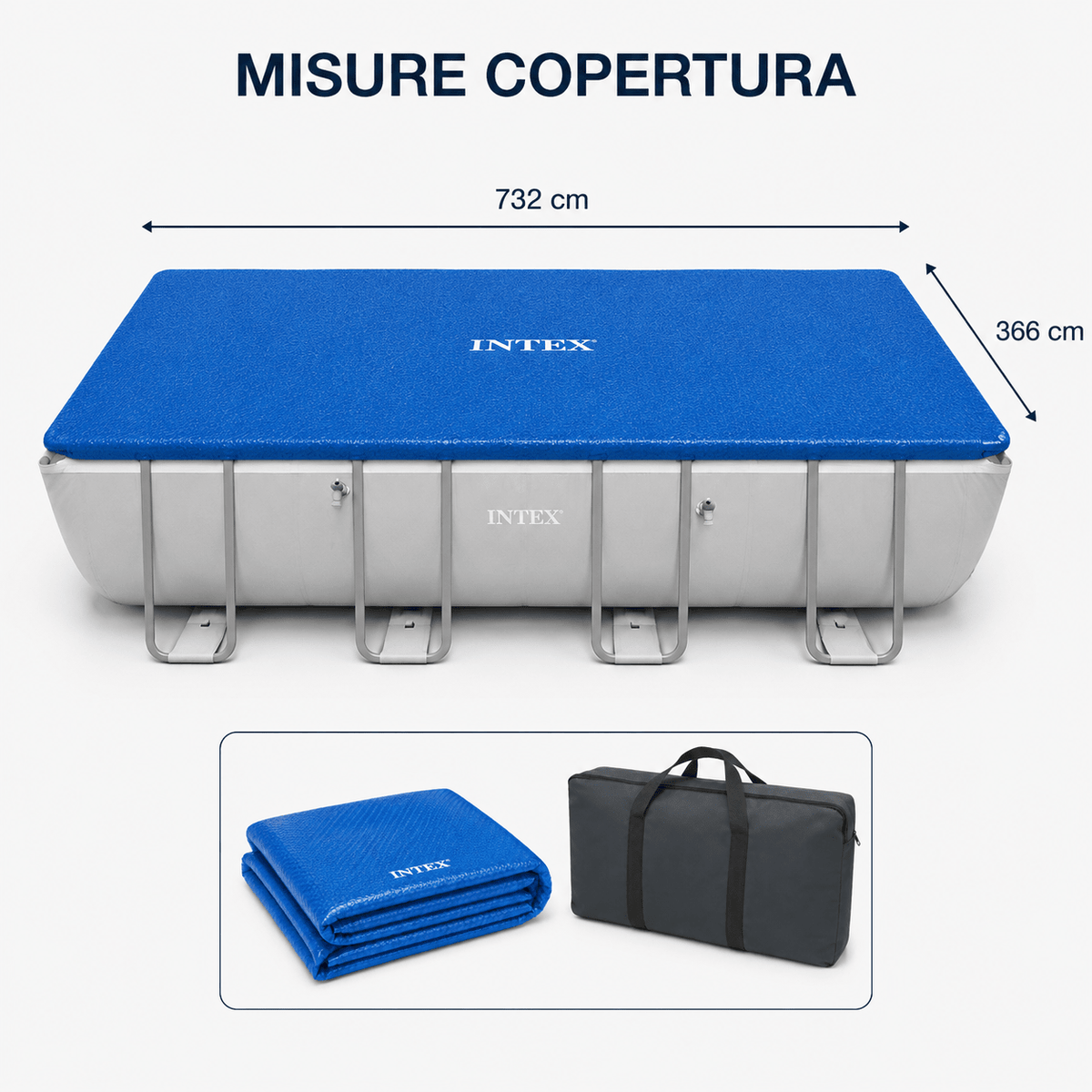 Telo copripiscina termico - cm 732 x 366 - INTEX - ELETTROFER