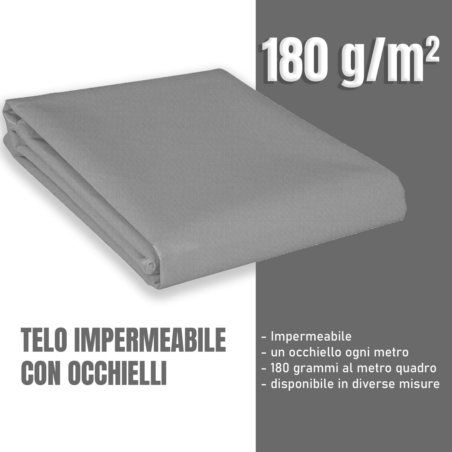 TELO IMPERMEABILE ESTERNO OCCHIELLATO - 180g - ELETTROFER