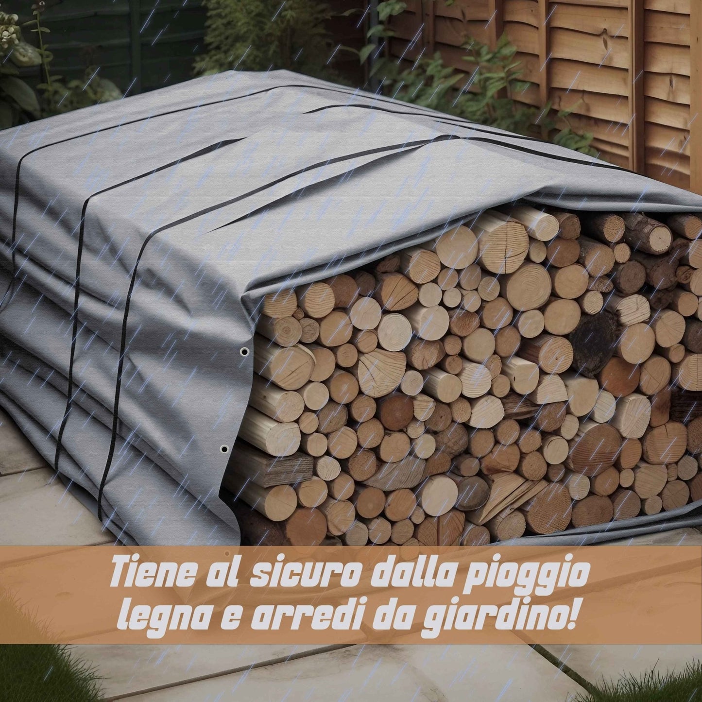 TELO IMPERMEABILE PER ESTERNI OCCHIELLATO - 250 g - ELETTROFER