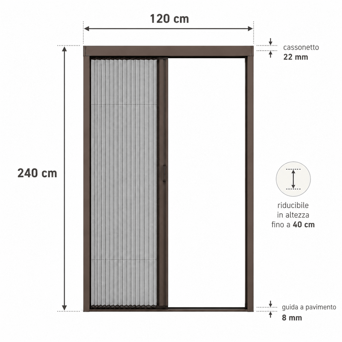 ZANZARIERA A PLISSÉ 120 x 240 cm - ELETTROFER