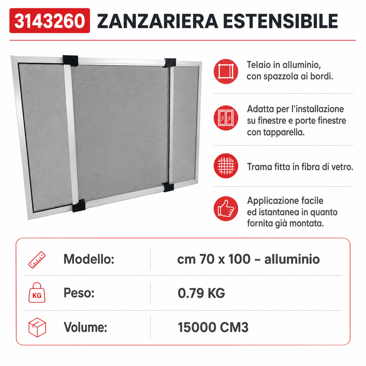 ZANZARIERA ESTENSIBILE - ELETTROFER